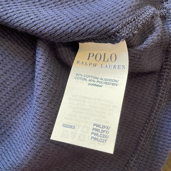 POLO Ralph Lauren Embroidered Logo Long Sleeve Sleep Tee, 1XT - Picture 13 of 13